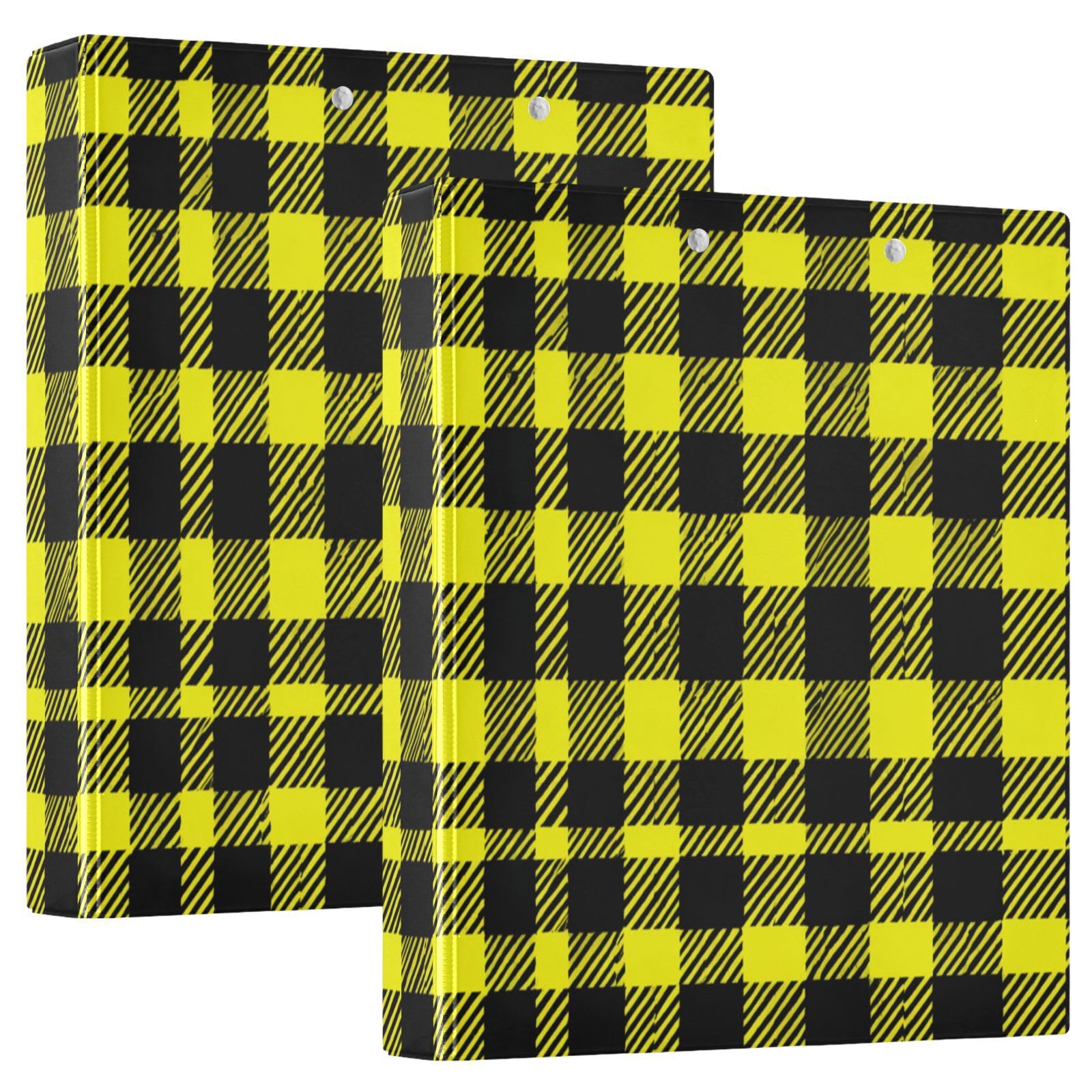 Raccoglitore Dorado giallo nero a scacchi 1-1/2 pollici