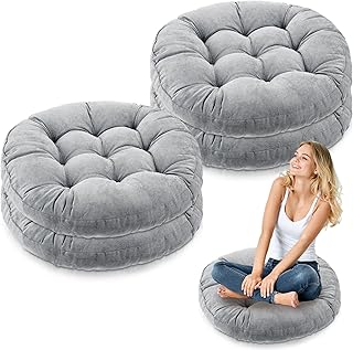 Jaffiust Floor Pillow Cushions Round Square Large Meditation Floor Pillow for Classroom Adult Meditation Picnic Party Cushion for Seating Gift Christmas