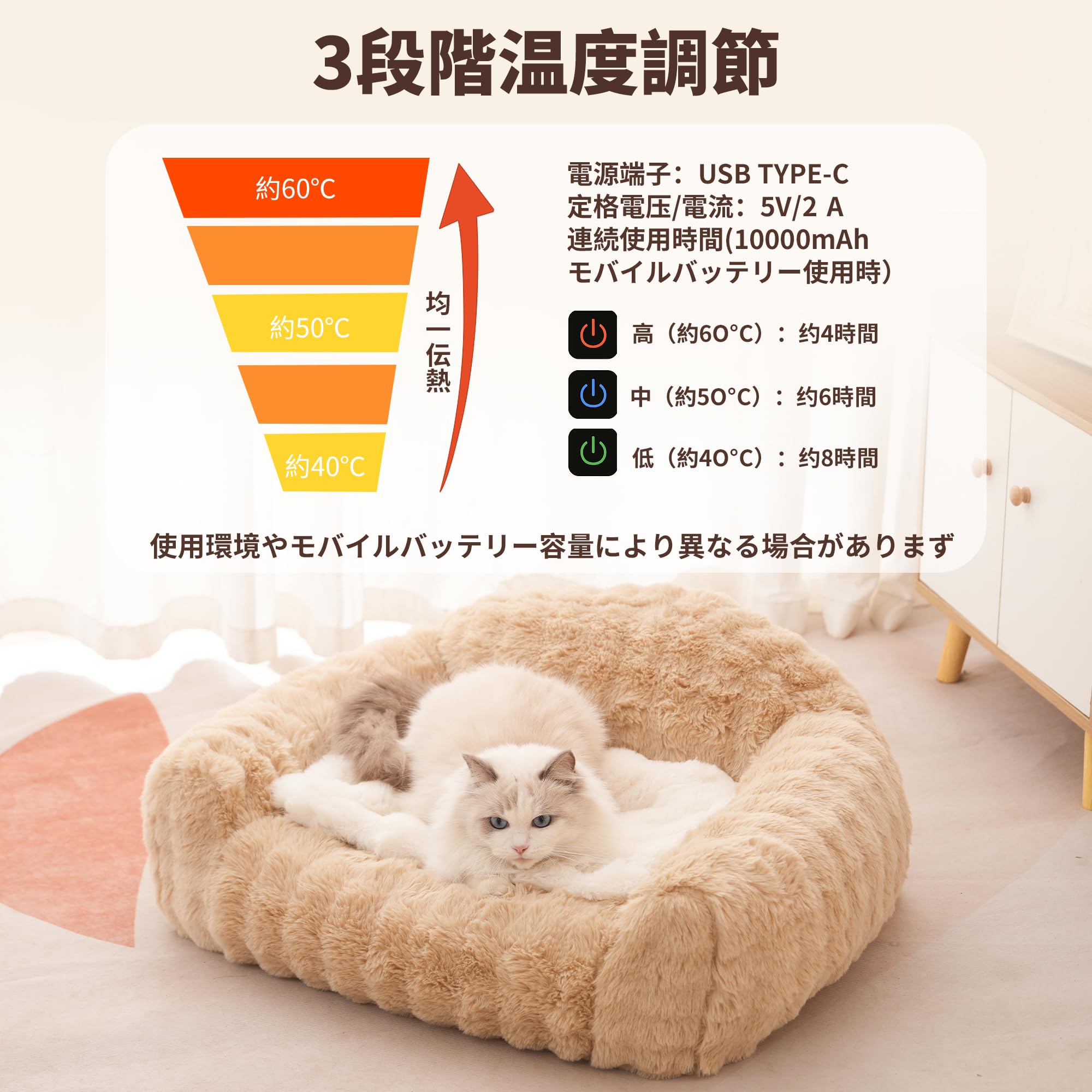 Amazon | ペット用ホットカーペット 猫用ホットカーペット 冬用 寒さ 