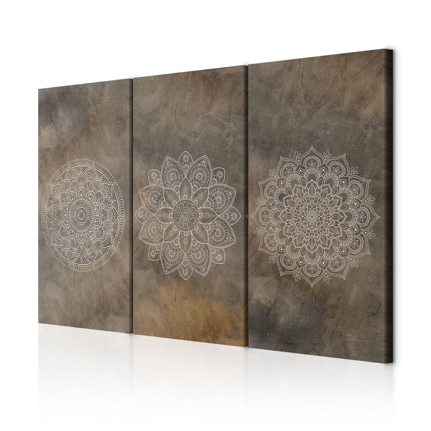 decomonkey Akustikbild Premium Mandala 135x90 cm 3 Teilig Kunst Abstrakt