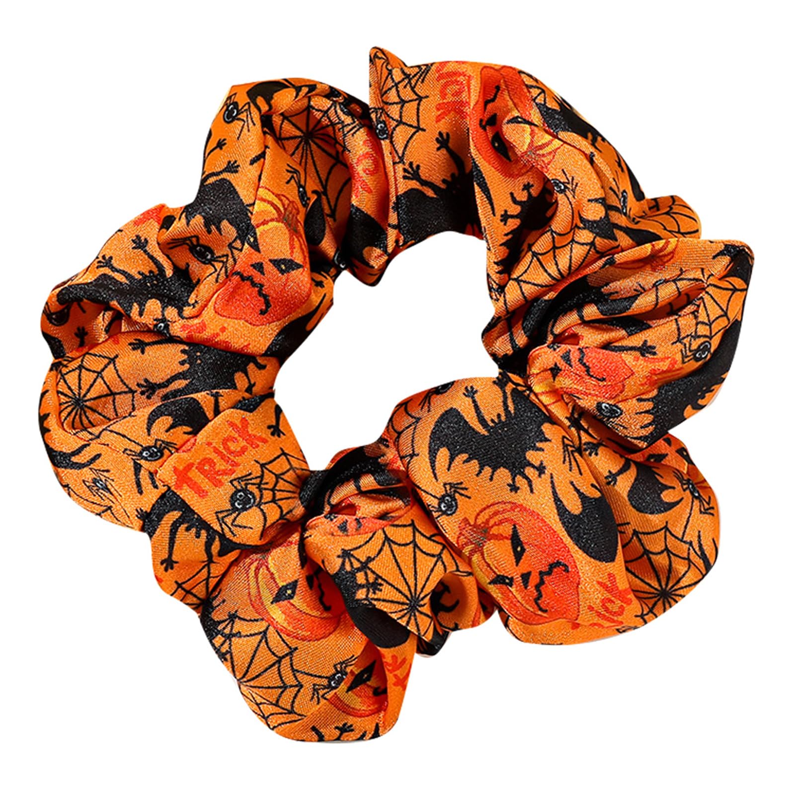 Fentency Halloween Hair Scrunchies Elastic Satins Hair Ties Ponytail Holders Hair Bands Halloween Accessories for Women Girls