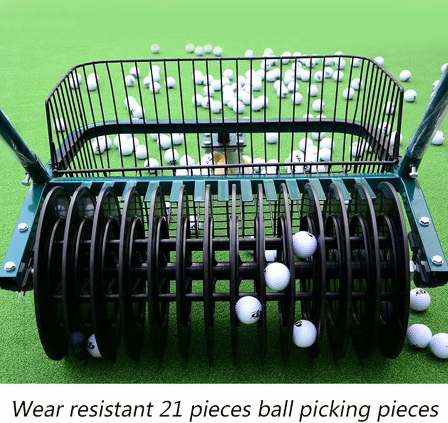 Golf Ball Retriever, 13 Ball Picking Channels, Holds Approx. 600 Balls, Golf Ball Collector,Automatic Ball Picking Trolley