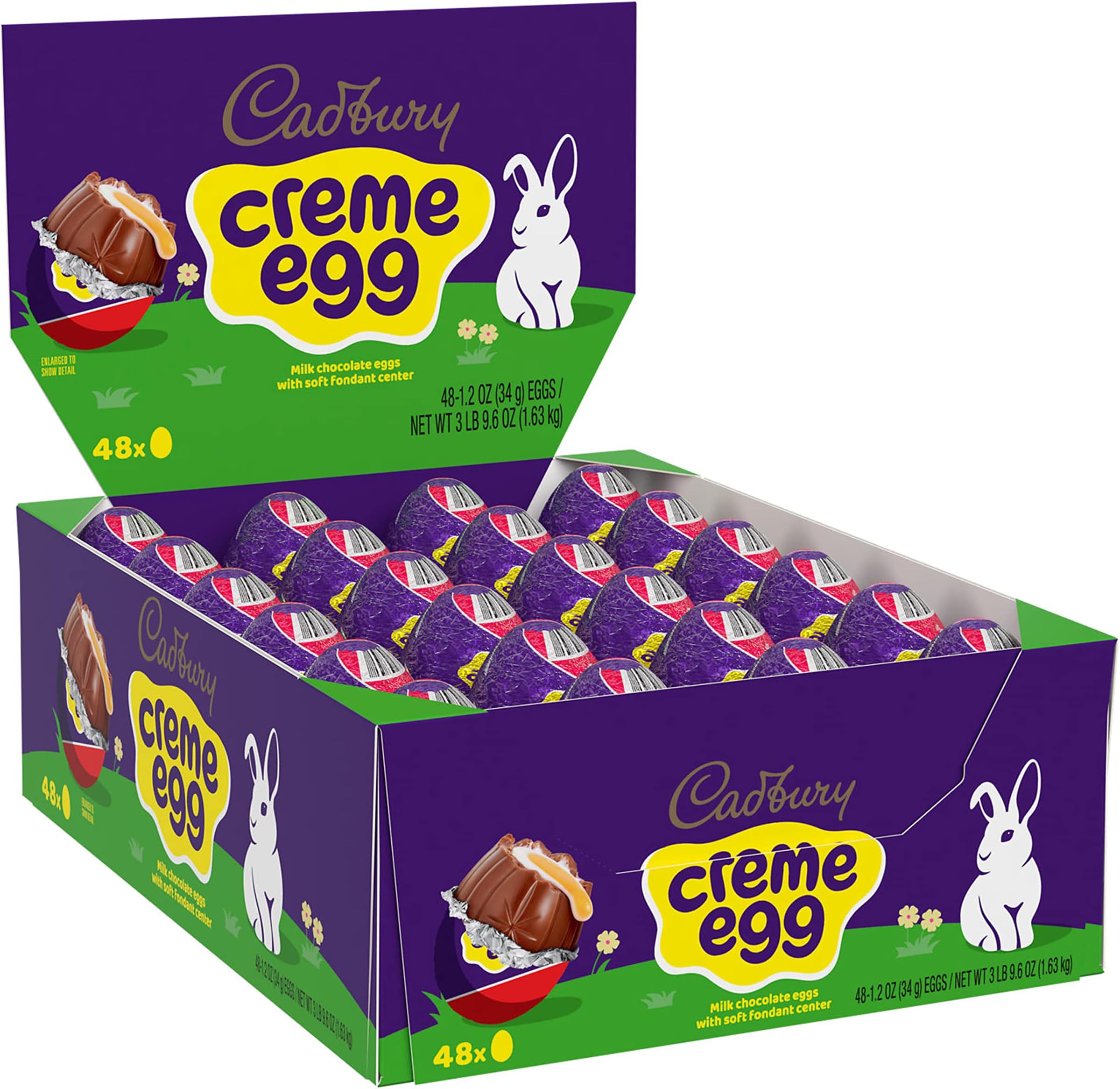CREME EGG Milk Chocolate Candy, Easter, 1.2 oz Eggs (48 Count)