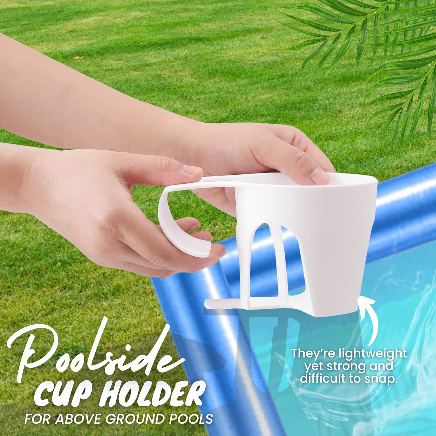 18" Universal Pool Ladder Steps Replacement and Poolside Cup Holders