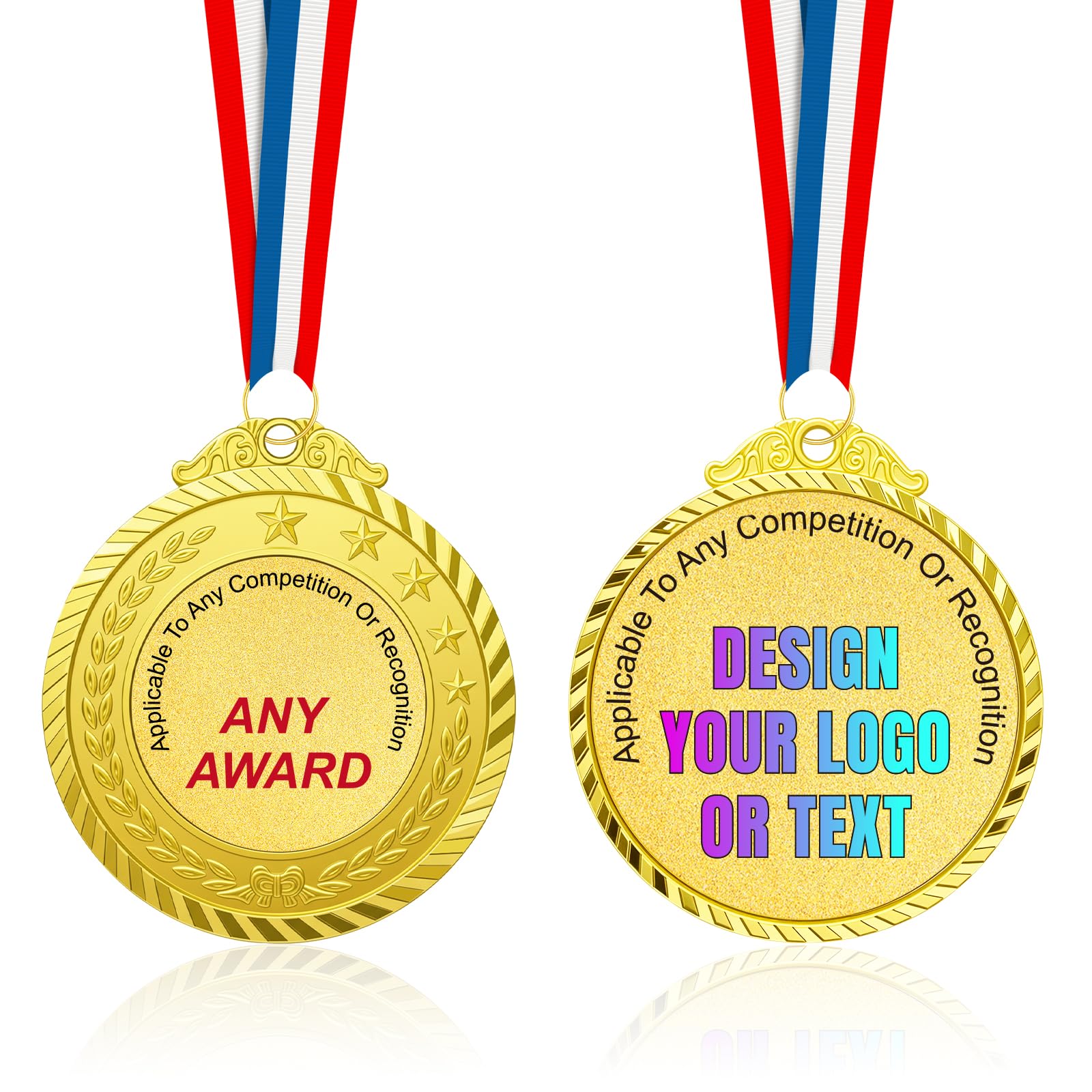 Médaille Personnalisée, Texte ou Logo Personnalisable au Recto et au Verso, Idéales pour Toute Cérémonie de Remise de Prix ou Compétition