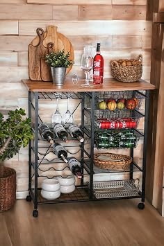 Multi-purpose Island Table Metal Kitchen Bar Bango Wheeled Vegetable And Coffee Corner