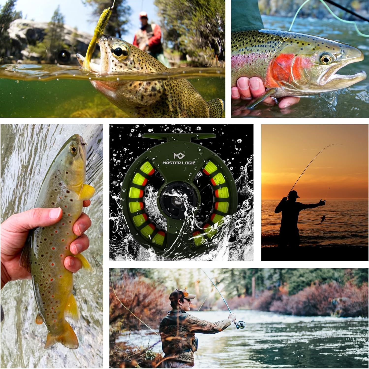 Fly Fishing Reel 5/6wt - Aluminum Alloy Fly Reel with Pre-Loaded Line Combo, Durable Lightweight Design for Freshwater/Saltwater