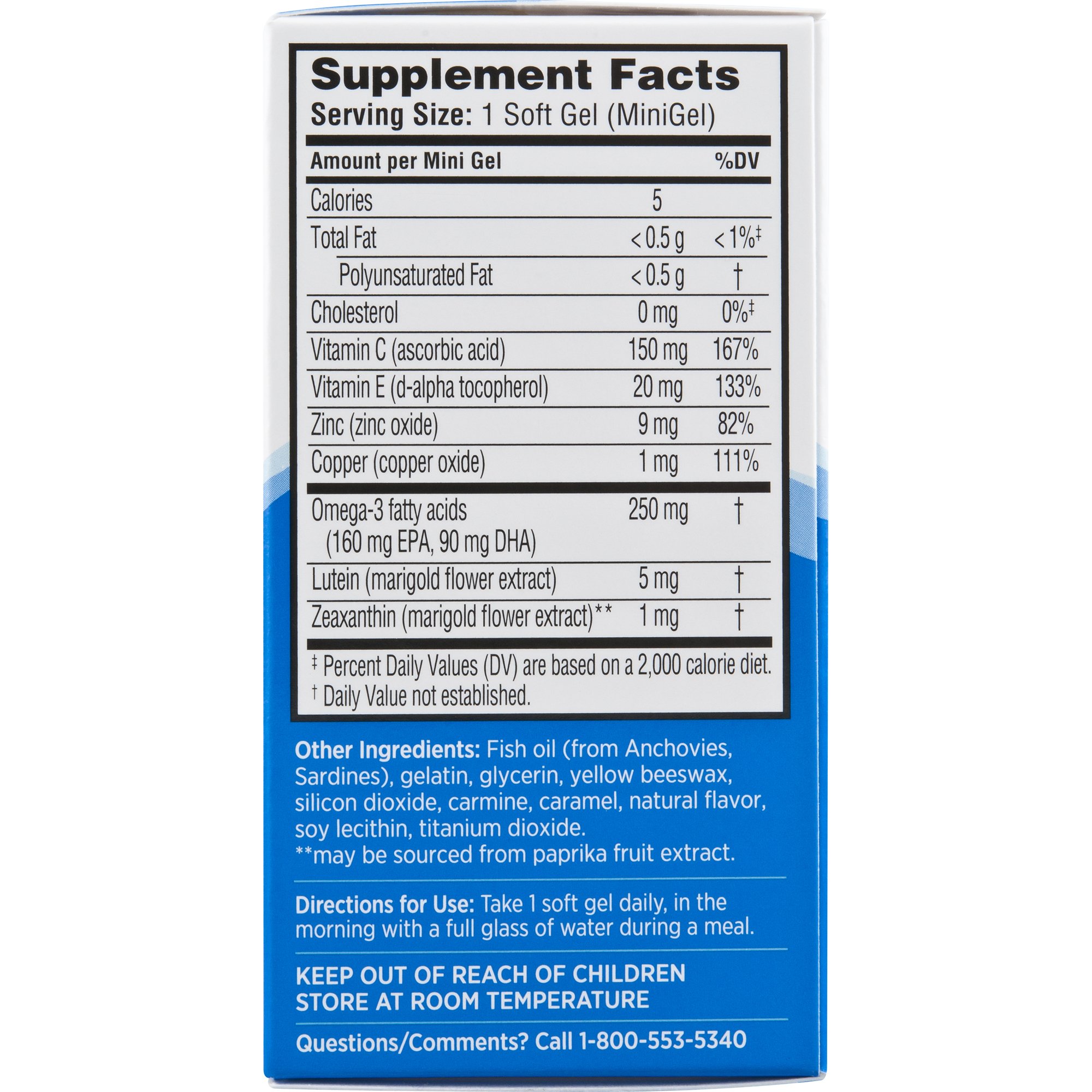 Ocuvite Eye Vitamin & Mineral Supplement, Contains Zinc, Vitamins C, E