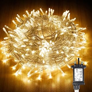 Chipark Fairy String Lights Mains Powered 12m/39ft 120 LED Lights Plug in Outdoor Garden Christmas Lights Waterproof & 8 Modes for Outdoor Indoor Party Christmas Decorations(Warm White)