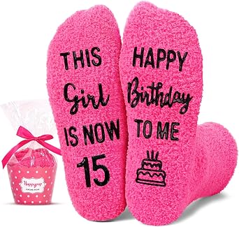 HAPPYPOP Birthday Gift Ideas for Girls - 13-16 Year Old Birthday Socks for Teens Daughter