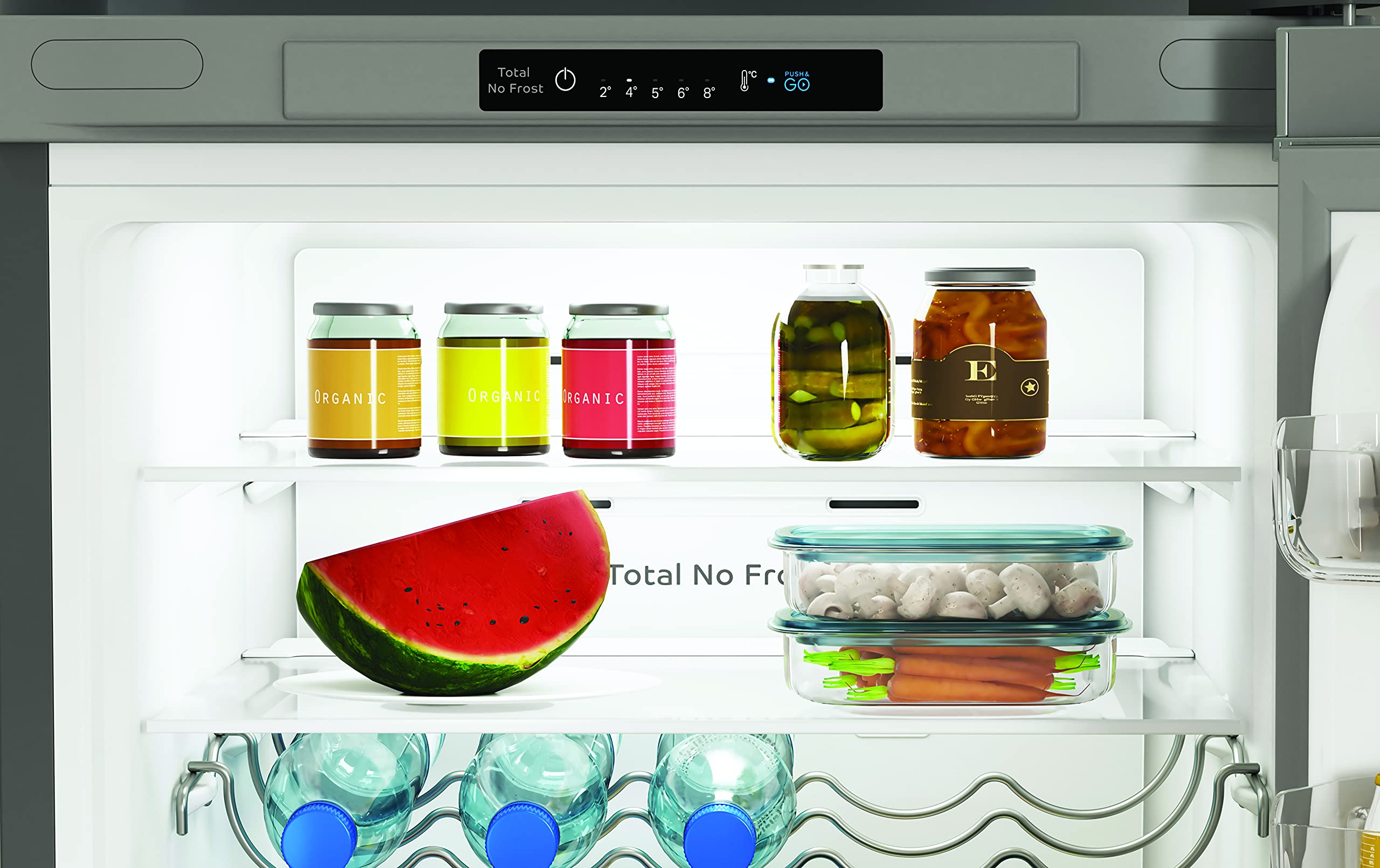 Indesit INFC9 TI22X, Frigorifero combinato total no frost a Libera installazione, 367L