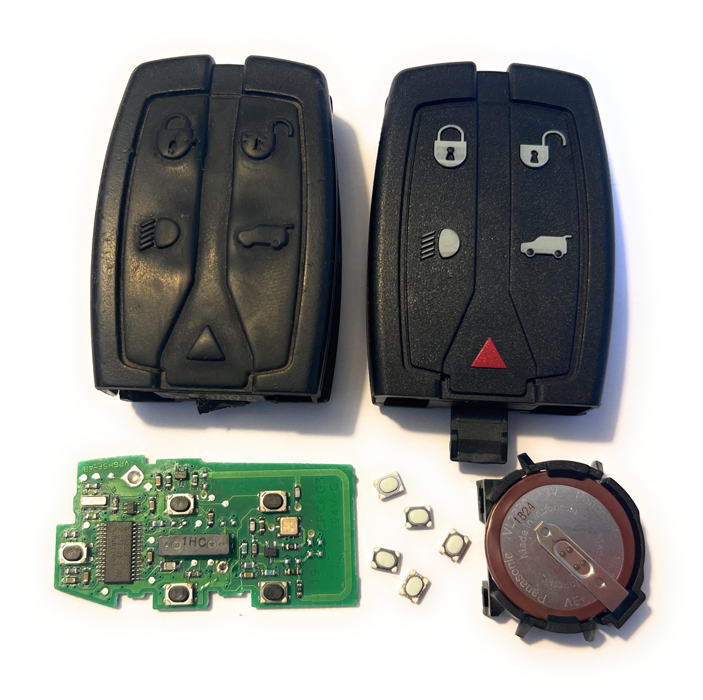 Vale de Servicio de reparación de cerrajeros de automóvil para Land Rover Freelander 2 Range Rover 5 Botones de Mando a Distancia para reparación de Llaves, Carcasa de Repuesto