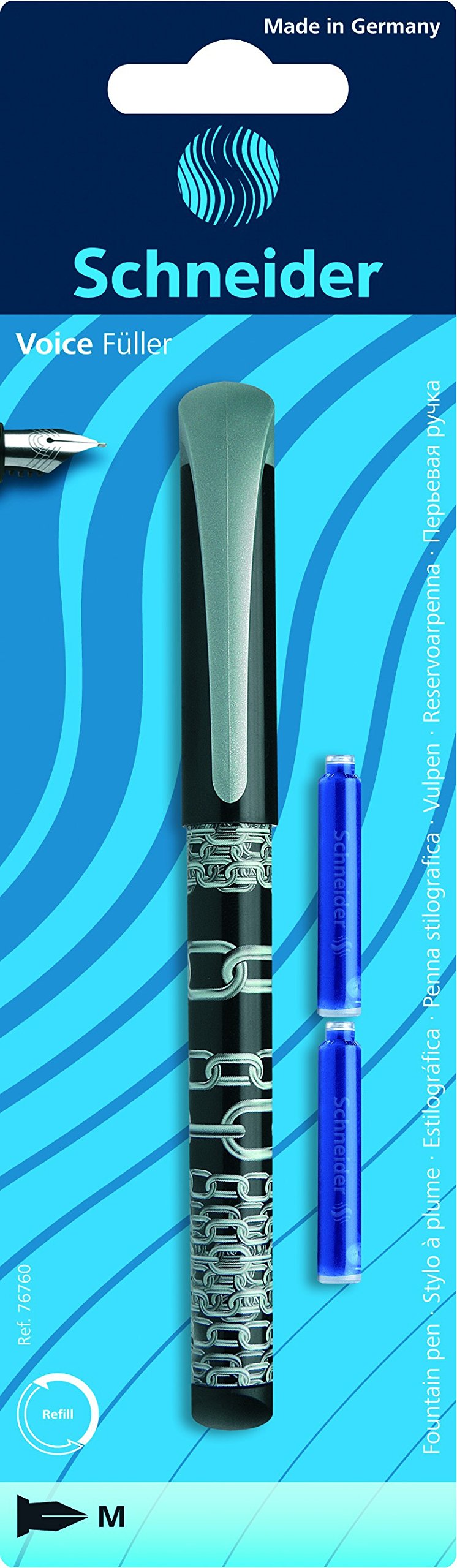 Schneider Set Scrittura Easy-Set - Penna Stilografica Easy Con 6 Cartucce Blu E Gomma | Per Destri E Mancini - Foto 7