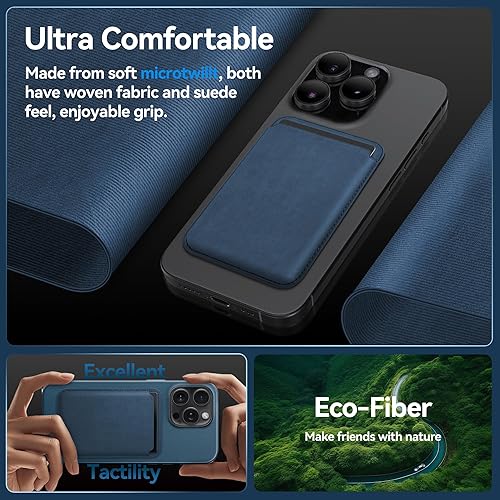 Miniatura 5 de Cartera Mag Safe (azul tejido fino)