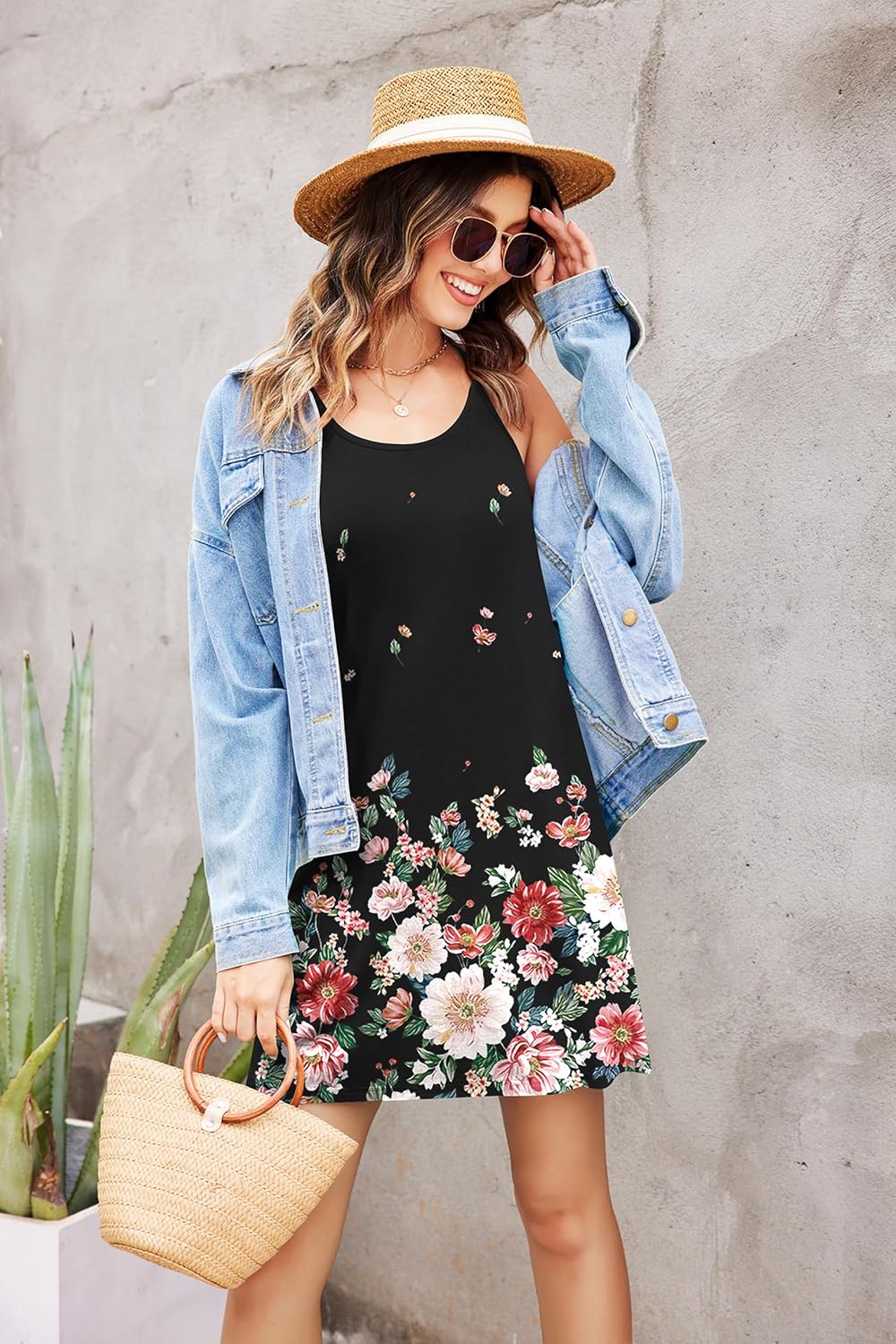 Ekouaer Women's Racerback Sleeveless Nightgown - Image 4