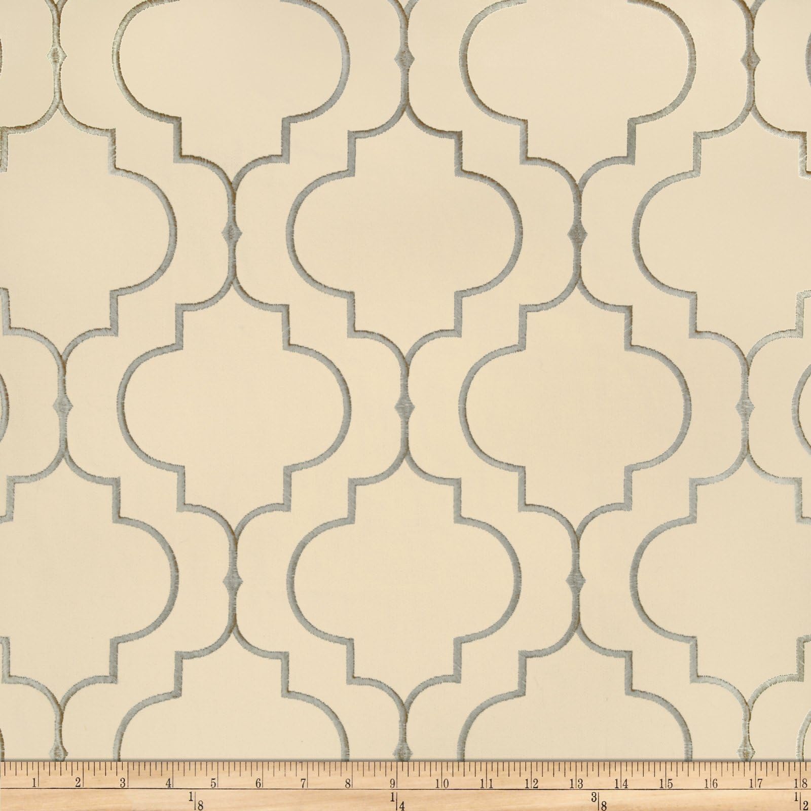KasLen Embroidered Helmsley Stone Home Decor Fabric