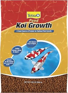 TetraPond Koi Growth High-Protein Soft Sticks Pond Fish Food, 4.85 lbs - Rapid Growth for Young Koi & Goldfish