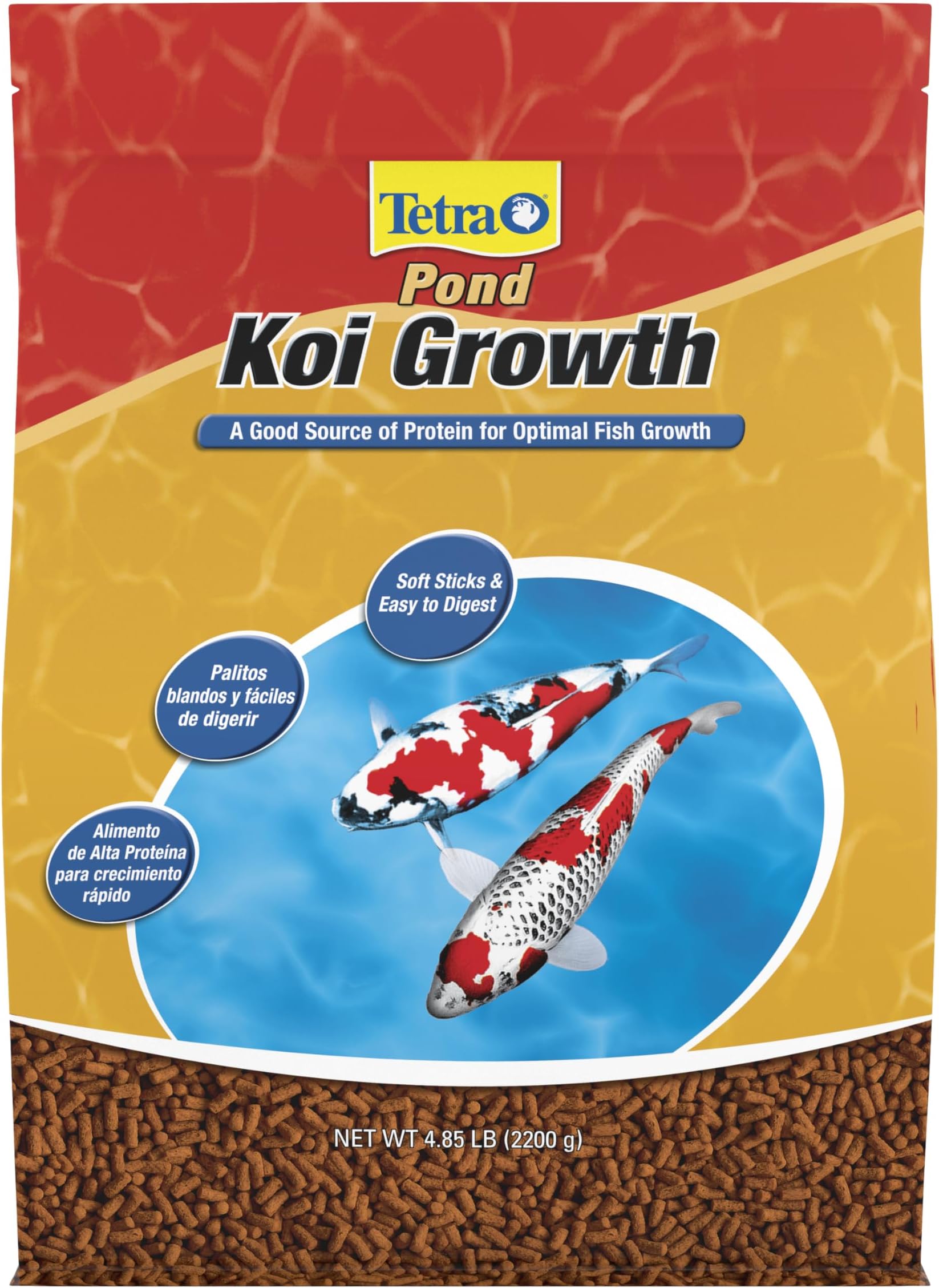 TetraPond Koi Growth 4.85 Pounds, Soft Sticks, Pond Fish Food