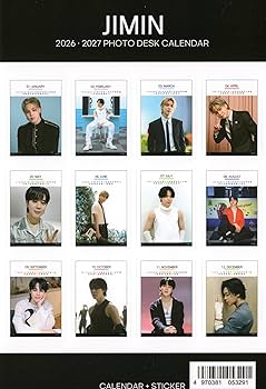 Amazon.co.jp: Jimin Tabletop Calendar (Photo Album Calendar) 2025