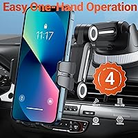 Vista 2 de Soporte de teléfono con ventosa para automóvil, montaje resistente ajustable de 360º para salpicadero, parabrisas, lavable, para automóvil, camión