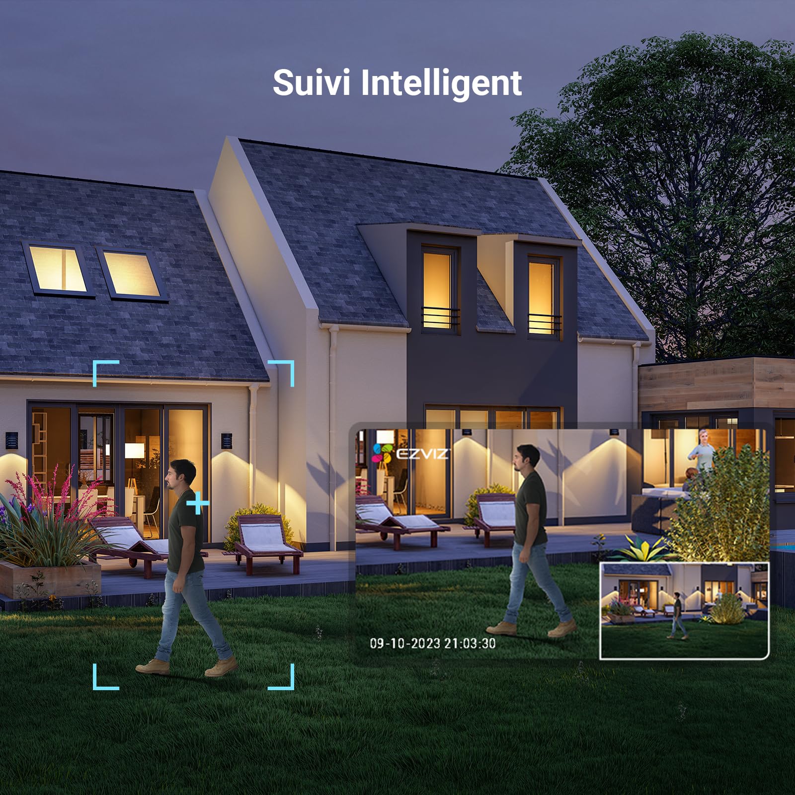 EZVIZ 2K Caméra de Surveillance Extérieur Wi-FI à 360° C8c 3MP