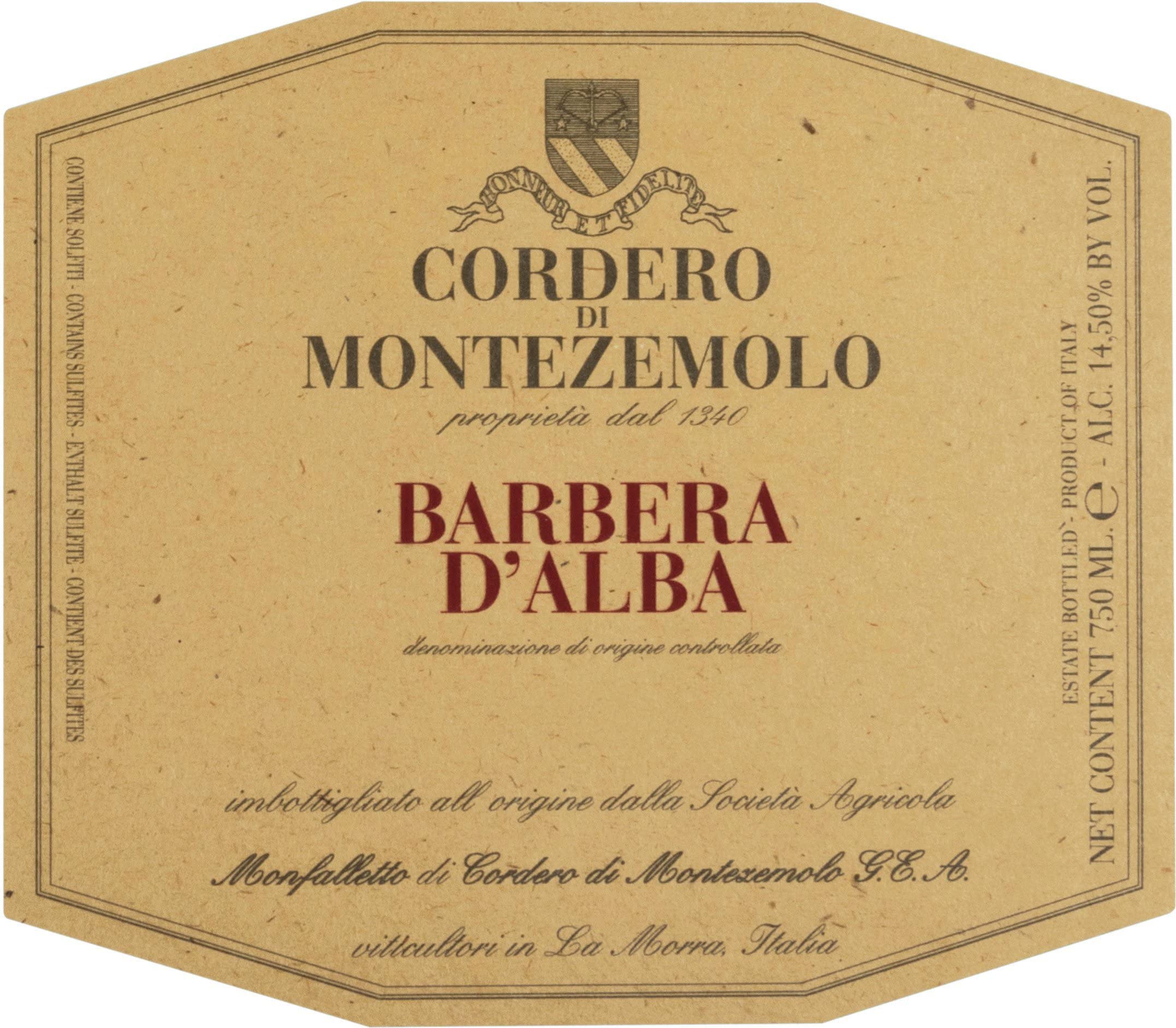 Cordero di Montezemolo 6 Bottiglie Vino Rosso Barbera D’alba