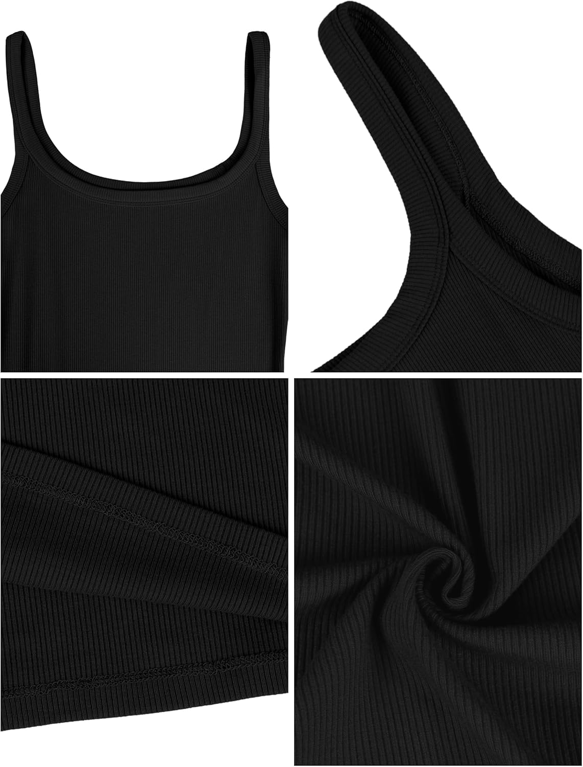 Missufe Women's Summer Bodycon Dress Scoop Neck Sleeveless Slim Fit 2025 Casual Basic Mini Dresses - Image 6