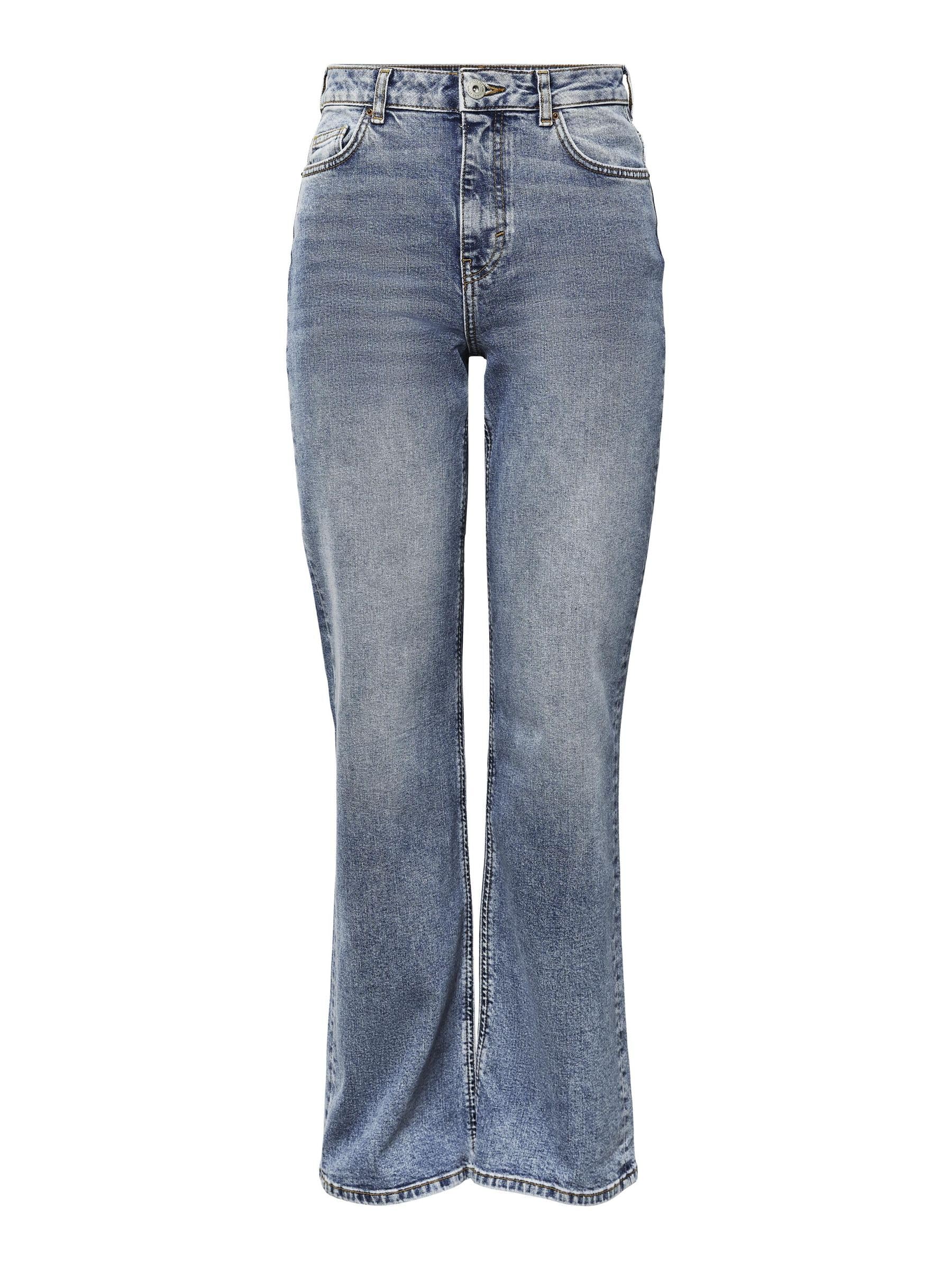 Pieces Damen PCHOLLY HW Weite Jeans MB NOOS BC, Mittelblauer Denim, 28/30