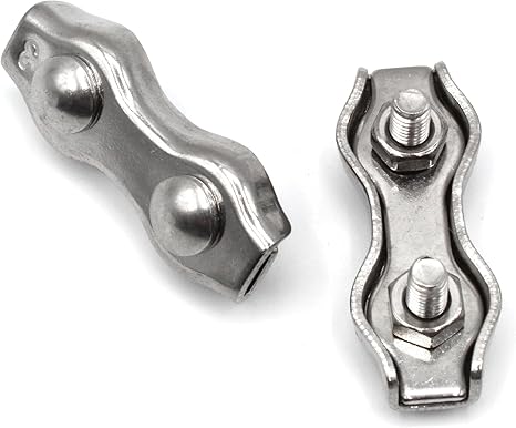 10x M6 Seilklemmen Set - Rostfreier Edelstahl Für 6mm Drahtseile