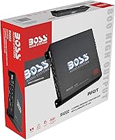 Vista 6 de BOSS Audio Systems R4002 serie Riot amplificador estéreo de audio para auto – 800 W de alta salida, 2 canales, clase A/B, 2/4 ohmios, entradas