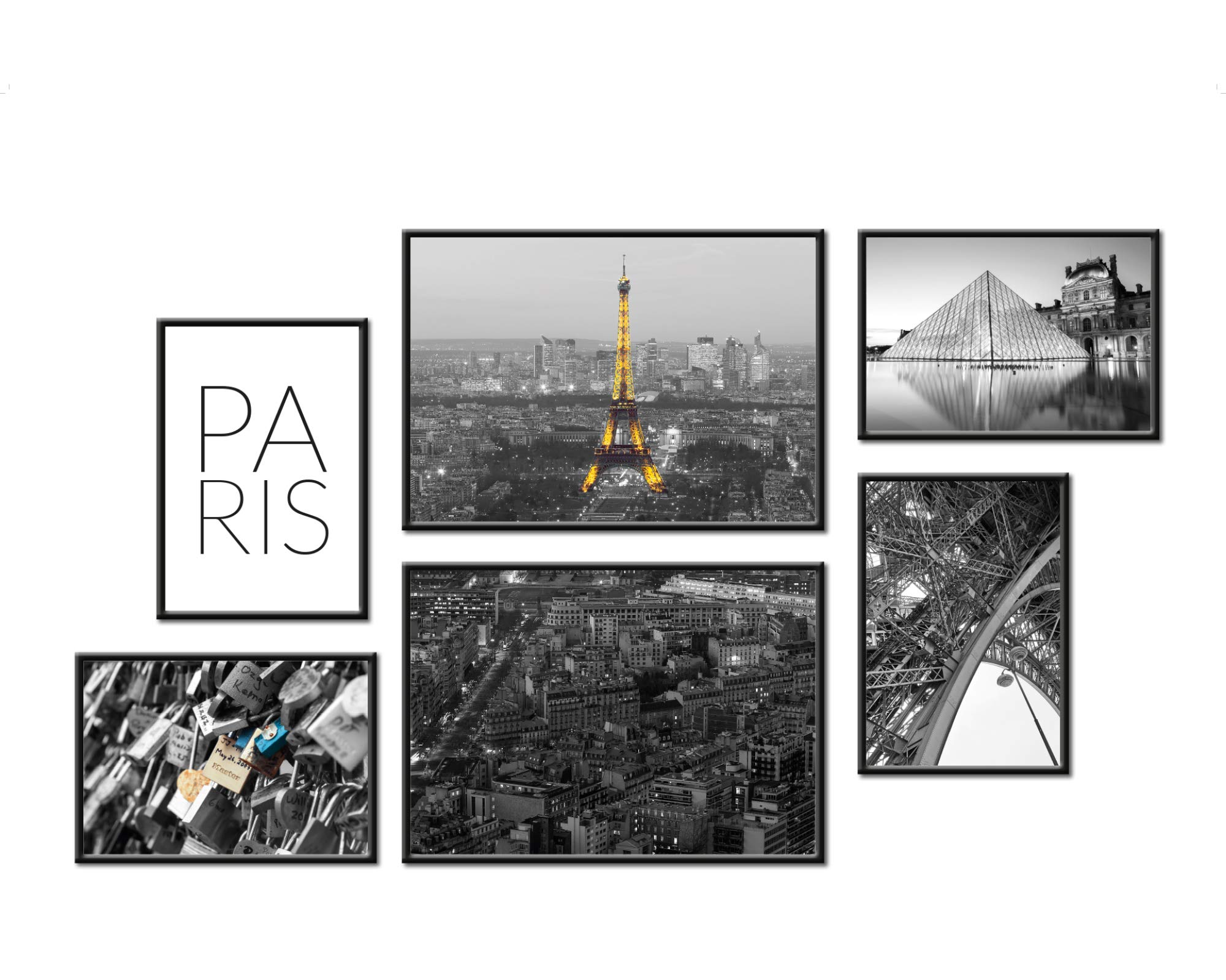 Premium Poster Set, Decorative Pictures for Modern Living Room Bedroom Wall Pictures, (Parsi Black and White, A4-A5)