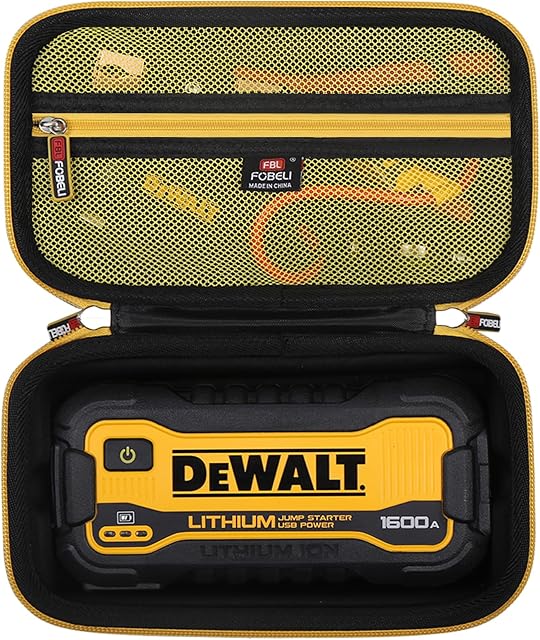 FBLFOBELI Hard Carrying Case for DeWalt DXAELJ16 1600 Peak Amp Jump Starter Battery Booster with USB Power Station (Case Only)