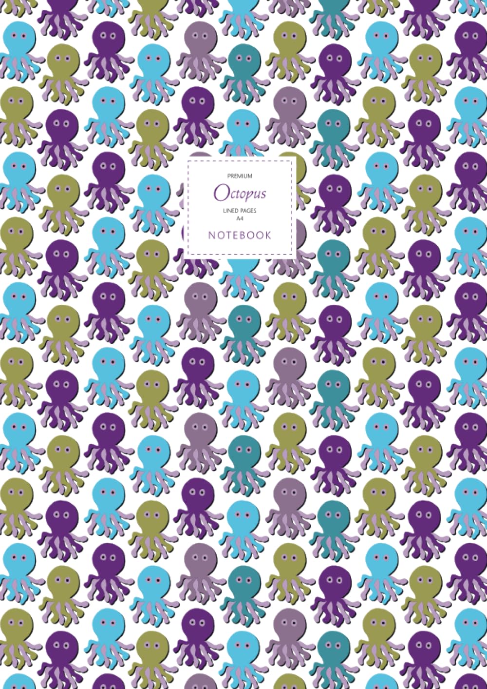 Octopus Notebook - Lined Pages - A4 - Premium: (Winter Edition) Fun notebook 192 lined pages (A4 / 8.27x11.69 inches / 21x29.7cm)