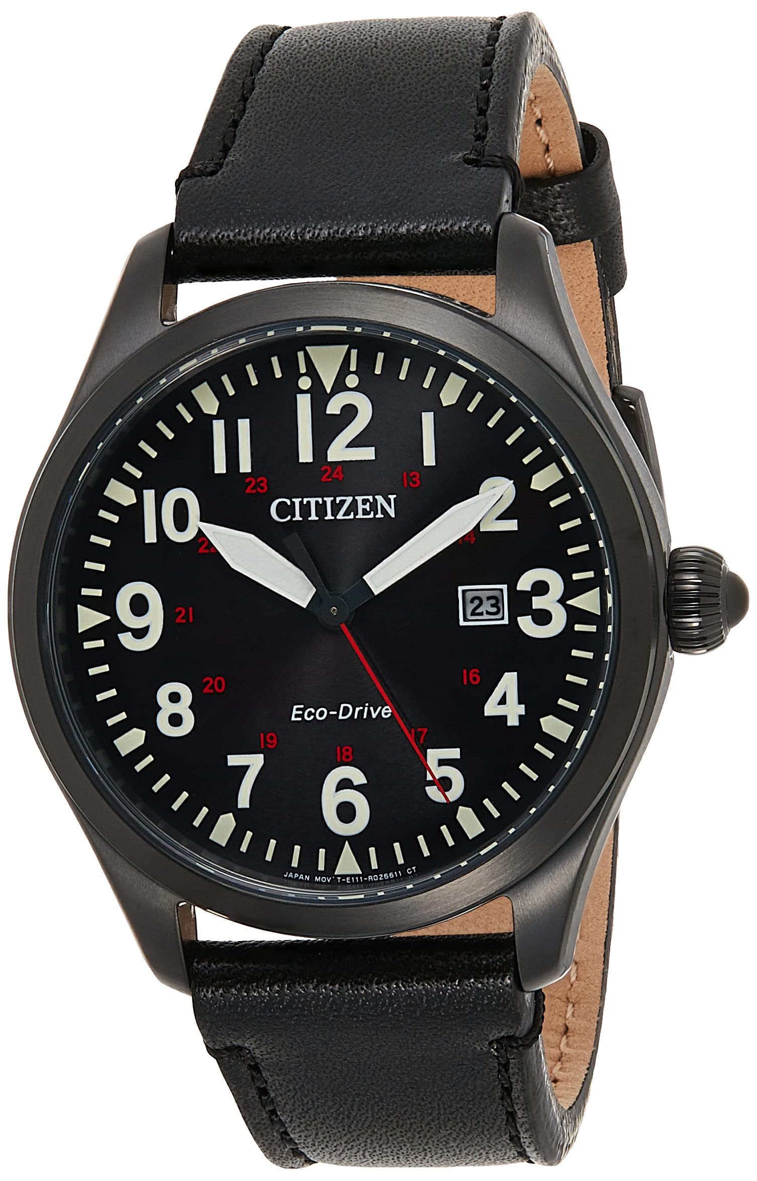 Citizen Eco-Drive Black Dial Black-Plated Mens Analog, Leather Watch Bm6835-23E (B0855HT1GR) Amazon Price History, Amazon Price Tracker