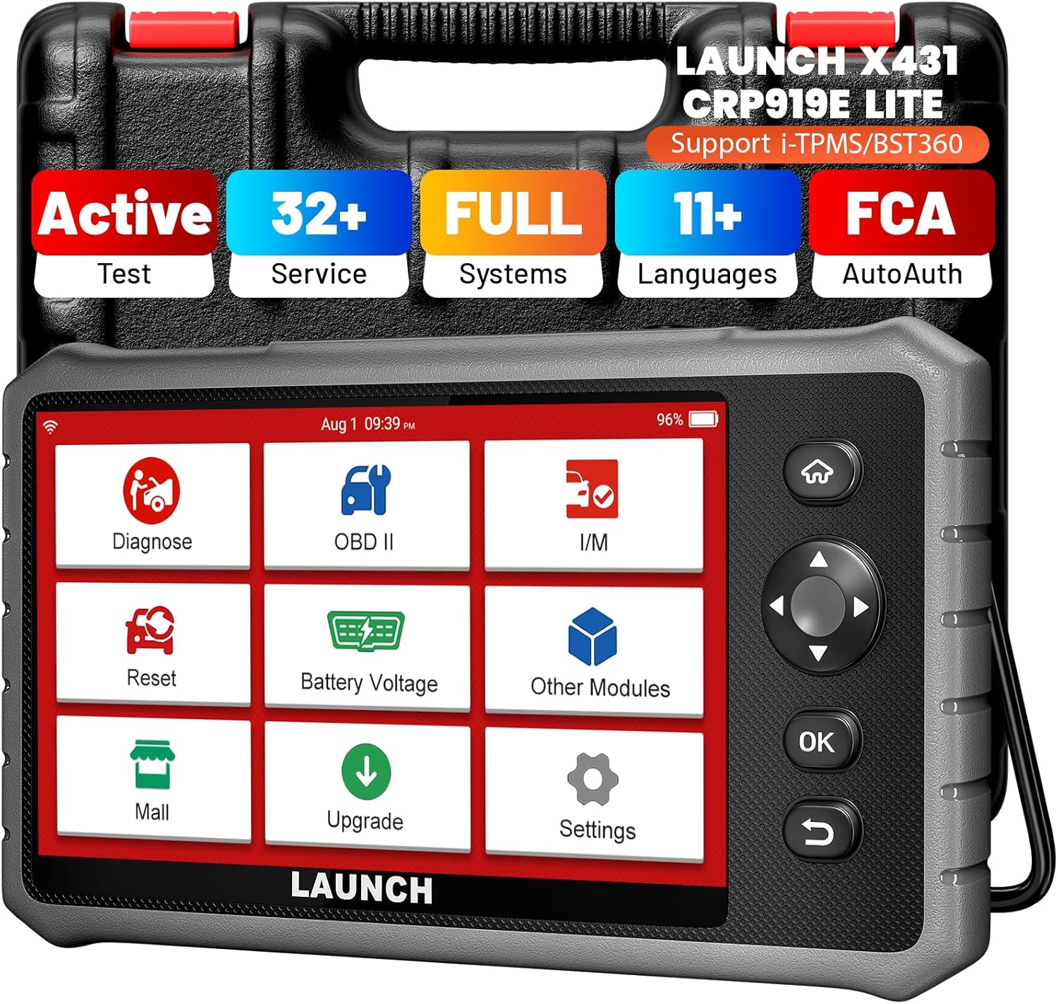 LAUNCH X431 CRP919E Lite OBD2 Scanner,2026 New Bidirectional Scan Tool, Full System Diagnostic Scanner,32+ Service,FCA AutoAuth,2 Year Update