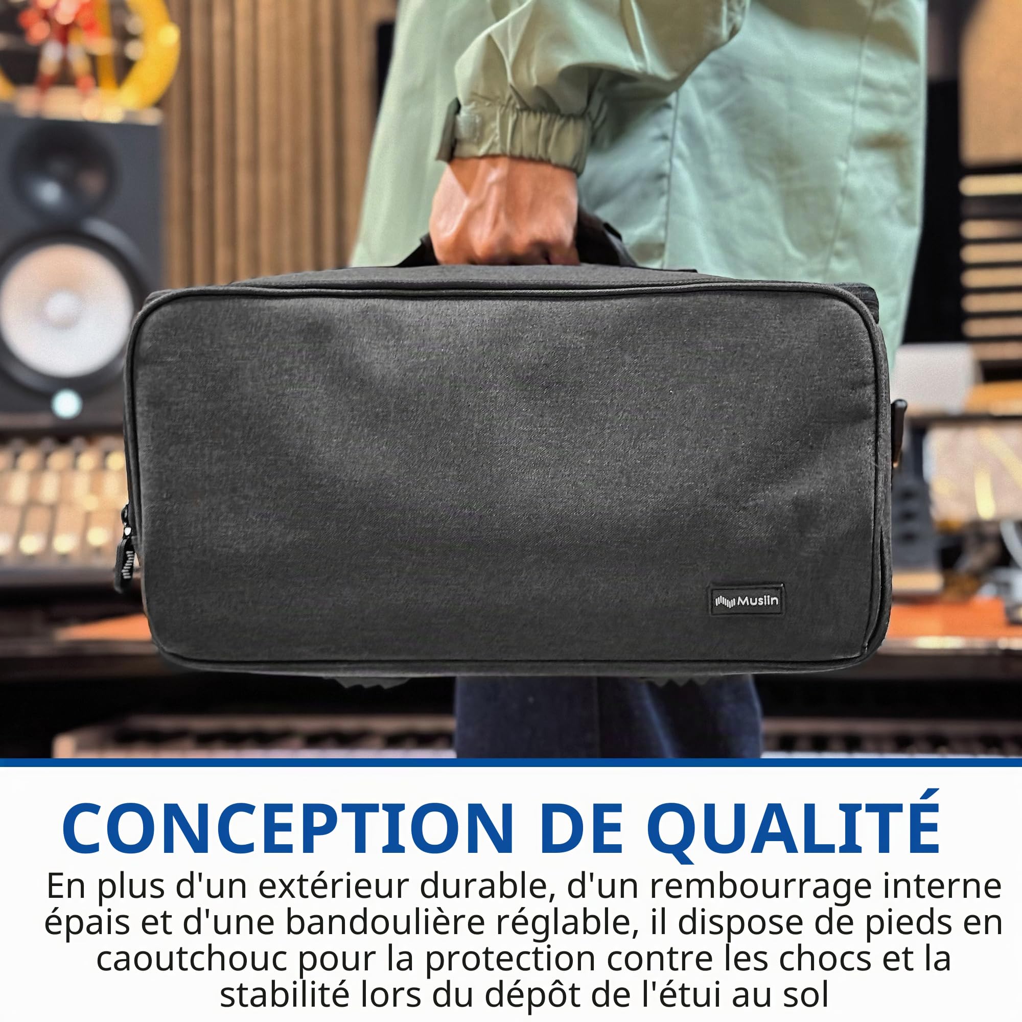 Musiin Sacoche de transport pour console de mixage numérique Speake, compatible avec les modèles Behringer XR18, XR12,XR16, Sony ULT FIELD 5,FIELD 3, JBL Xtreme 4, Bose SoundLink Max et Yamaha THR5/5A