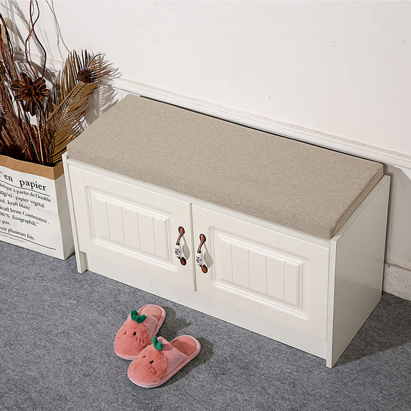 Coussin de banc élégant blanc en éponge haute qualité pour assise raffinée