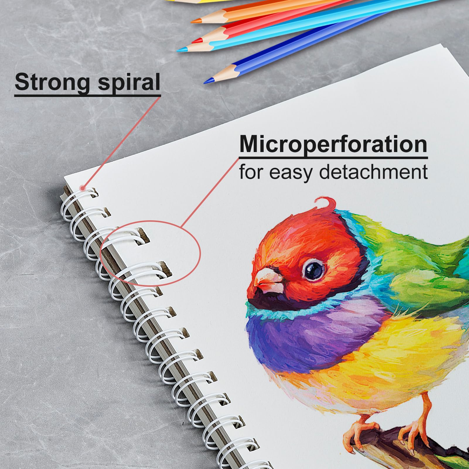 3-Pack Sketchbook For Drawing - 8.25 X 11.4 Inches, 135 Sheets Total, 120GSM Paper For Artists, Kids & Beginners