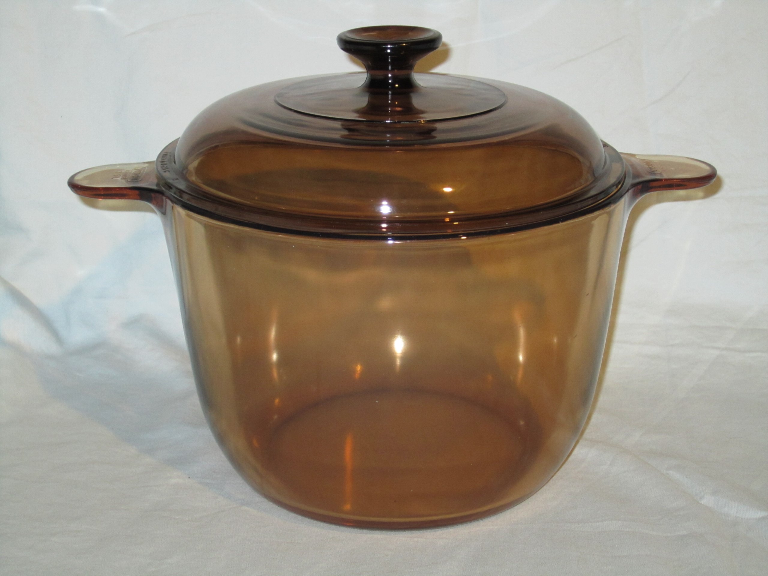 Corning Ware Visions Visionware Amber Glass Dutch Oven/ Stock Pot - 3.5 L