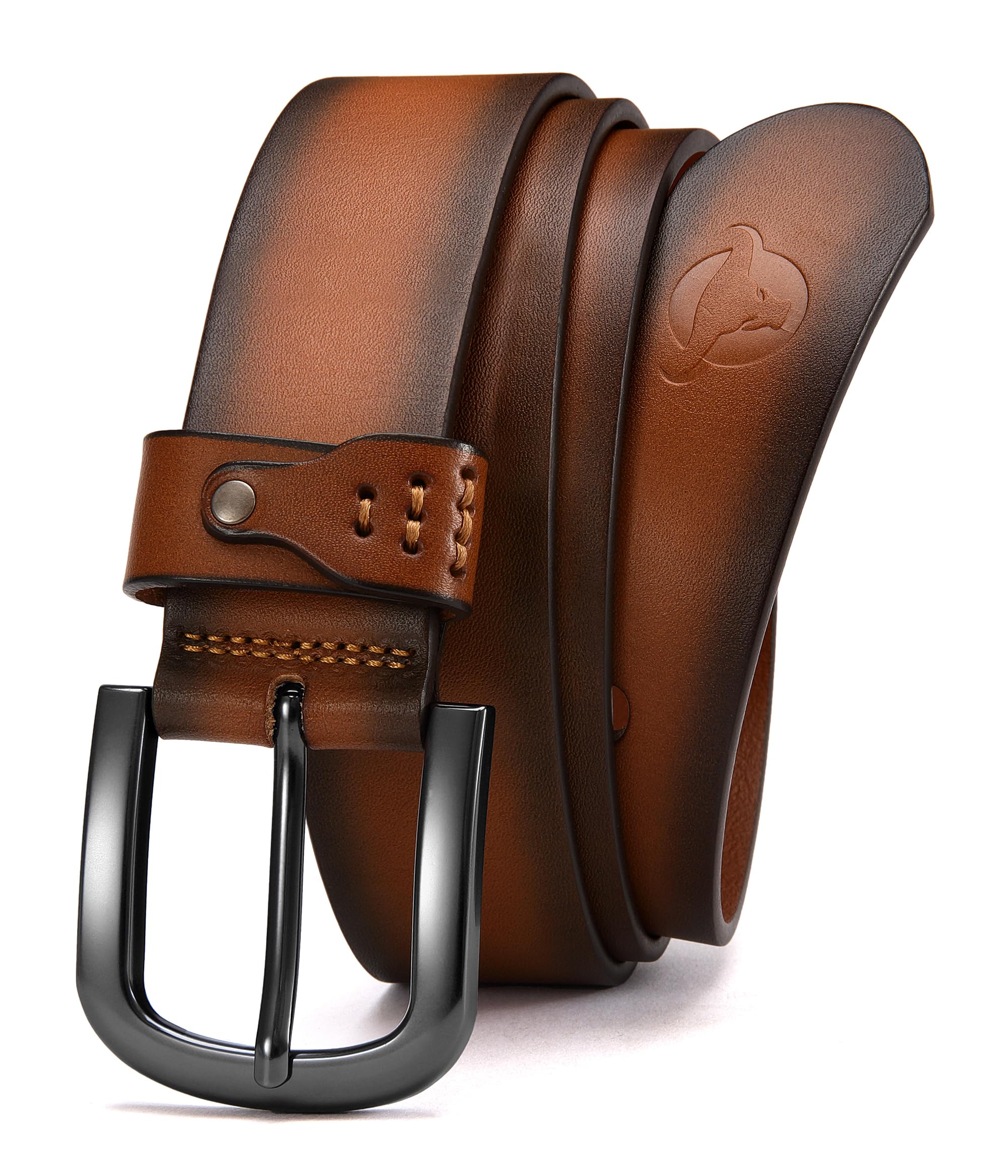 CHAOREN Full Grain Leather Belt for Men, Work Belts for Men Heavy Duty, Daily Wear for Jeans Pants