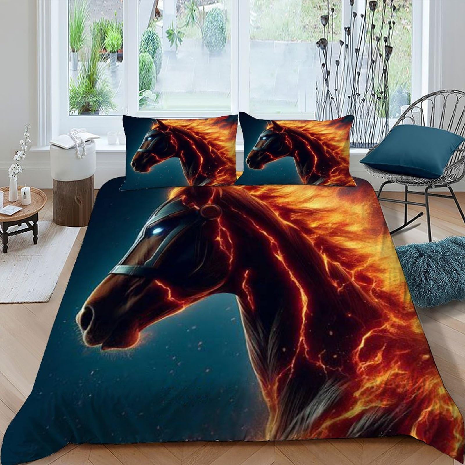 Housse de couette king size wild animals couvre-lit adulte