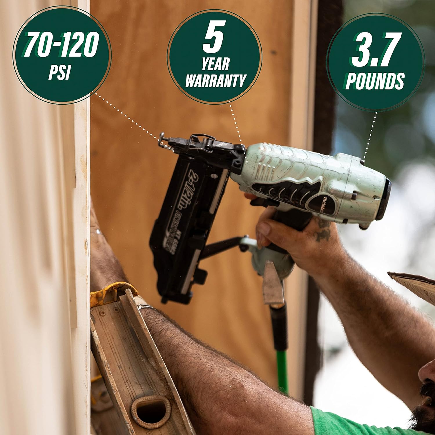 Metabo HPT Finish Nailer | 16 Gauge Finish Nails - 1-Inch up to 2-1/2-Inch | Integrated Air Duster | 5-Year Warranty | NT65M2S : Everything Else