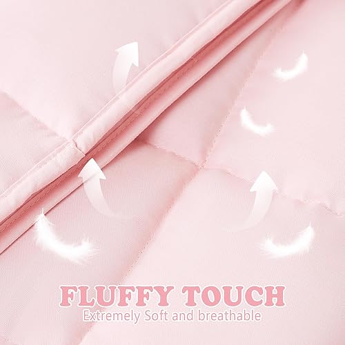 Miniatura 140 de HOSUKKO Manta con peso, manta pesada de unicornio rosa de 3 libras, manta transpirable (36 x 48 pulgadas, 3 libras)