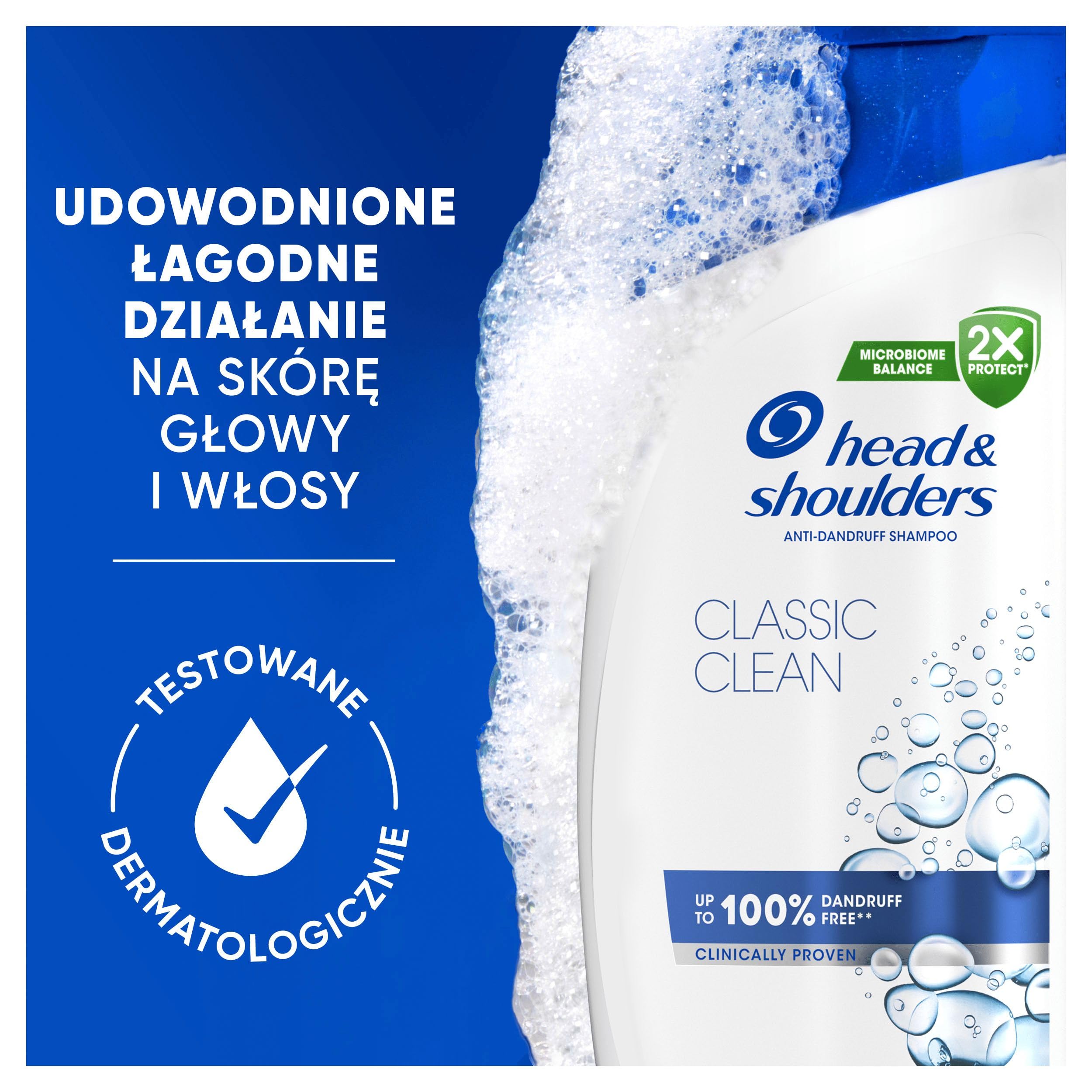 Head & Shoulders Classic Clean Codzienny Szampon Przeciwłupieżowy 400 ml, Ochrona przed Łupieżem do 100 procent, Potwierdzona Klinicznie, Dla Wszystkich Typów Włosów i Skóry Głowy, Efekt Świeżości