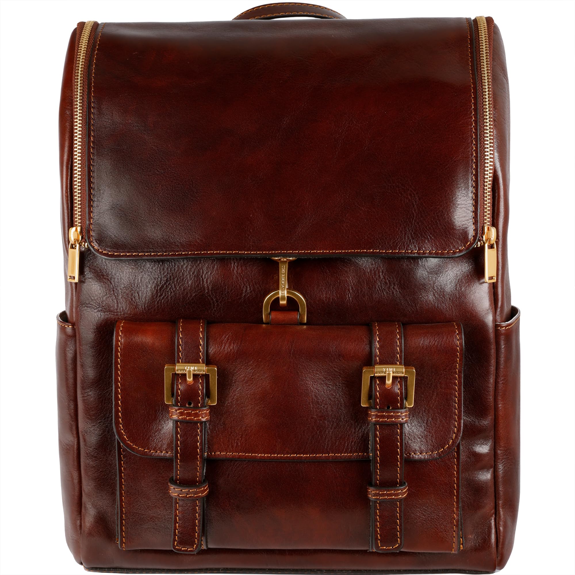 - Leather Backpack - Laptop Travel Bag Rucksack up to 15” - Bag for Men and Women (Brown)