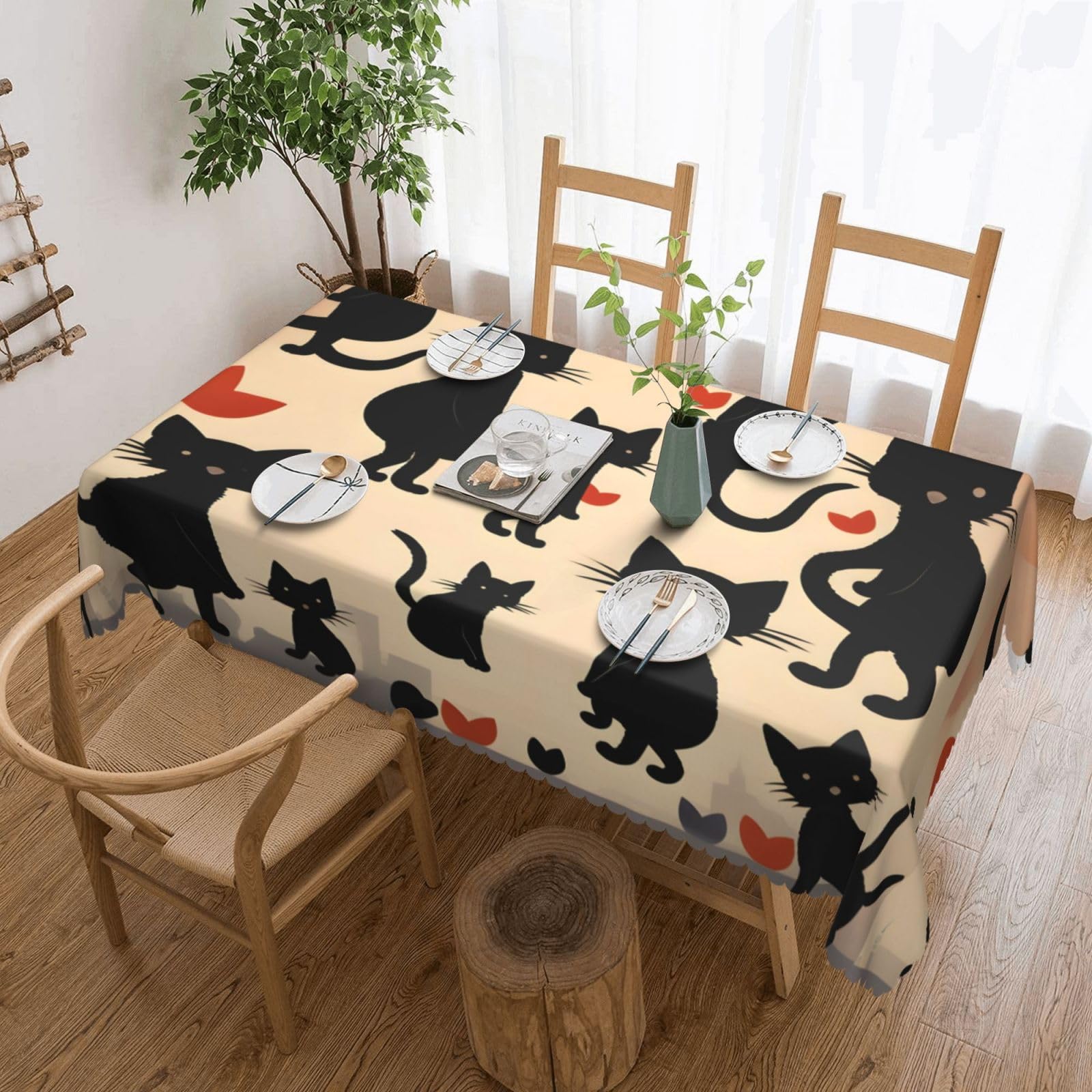 Nappe rectangulaire chaton pour éliminer la monotonie de vos buffets