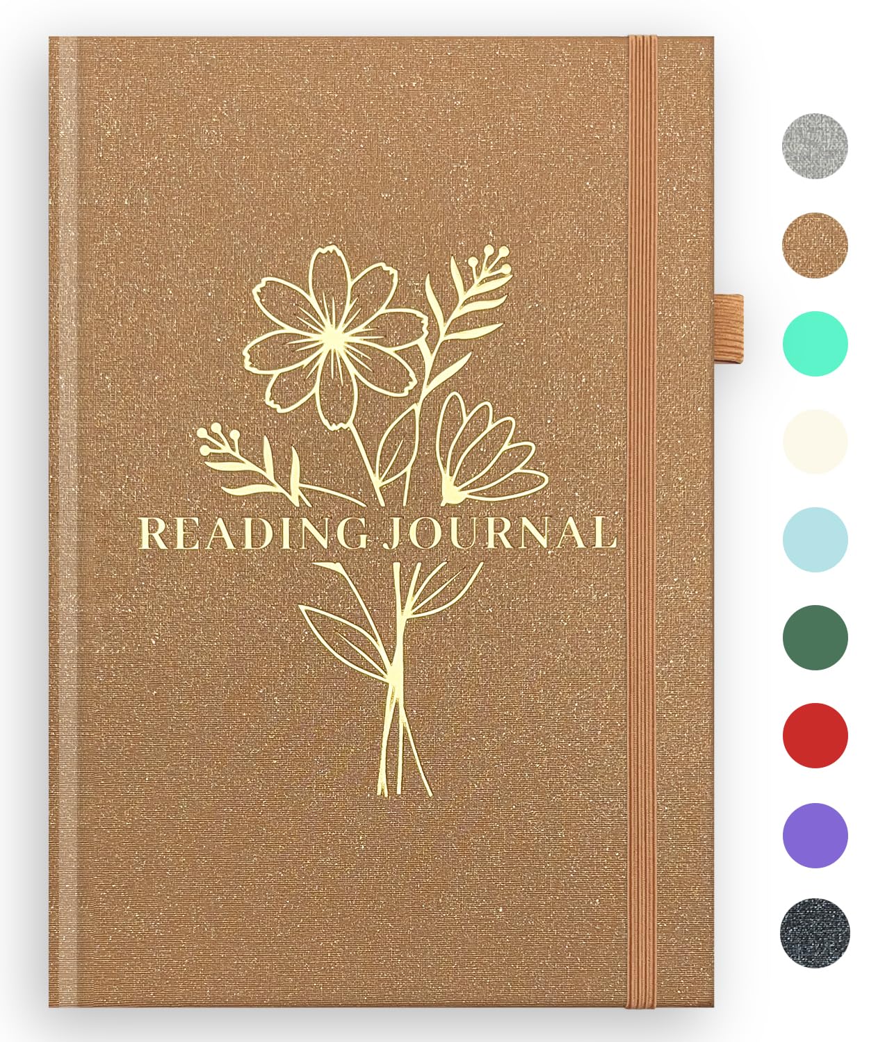 SIMSIMY Diario de lectura, diario de lectura, seguimiento y revisa tu lectura, accesorios de libro de regalo para amantes de los libros y lectores, 71 libros, tamaño A5, marrón brillante