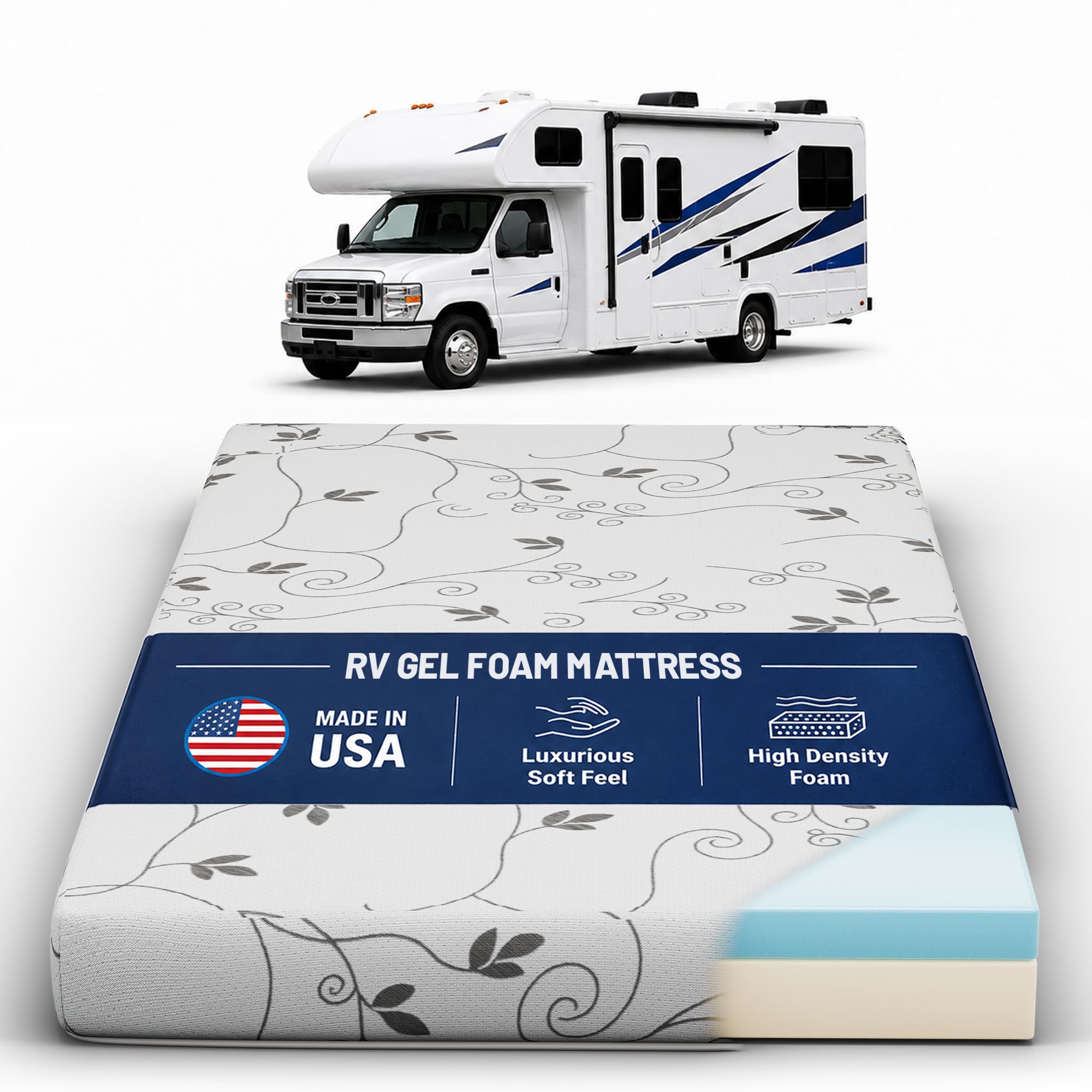 Greaton 8-Inch Gel Memory Foam RV Mattress