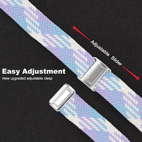 Miniatura 4 de Abanen Correa de reloj trenzada de nailon elástico compatible con Apple Watch de 1.496 pulgadas, 1.575 pulgadas, 1.772 pulgadas, 1.772 pulgadas,