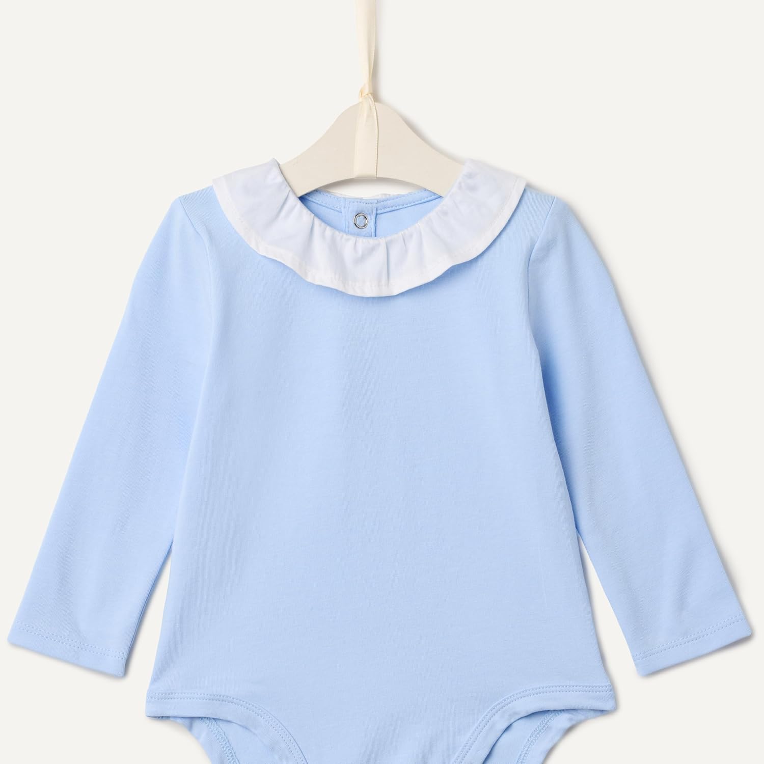 Amazon Essentials x Sofia Grainge Baby Girls' Long Sleeve Ruffle Collar Bodysuit - Image 4